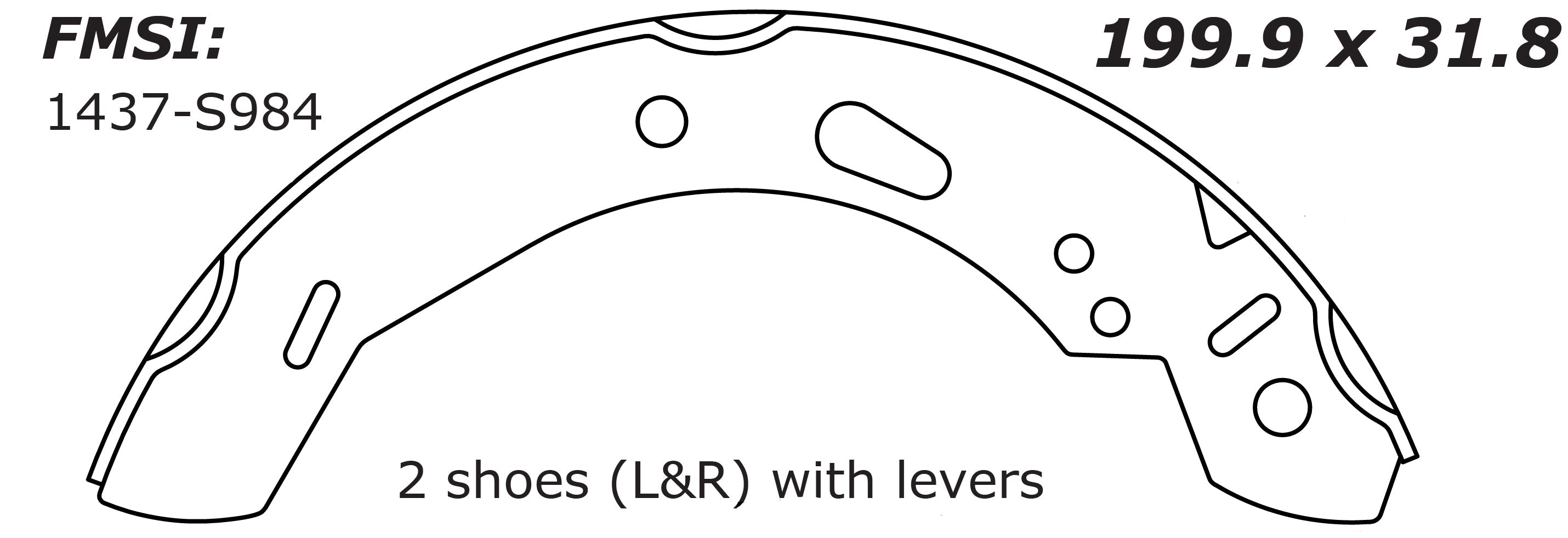 Porterfield Brake Shoes for 2016 FORD FIESTA- Rear Drum