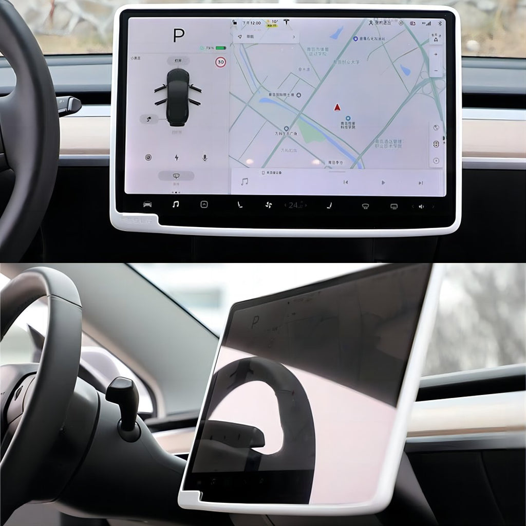 Silicone Central Screen Protector Frame for Model 3 / Y