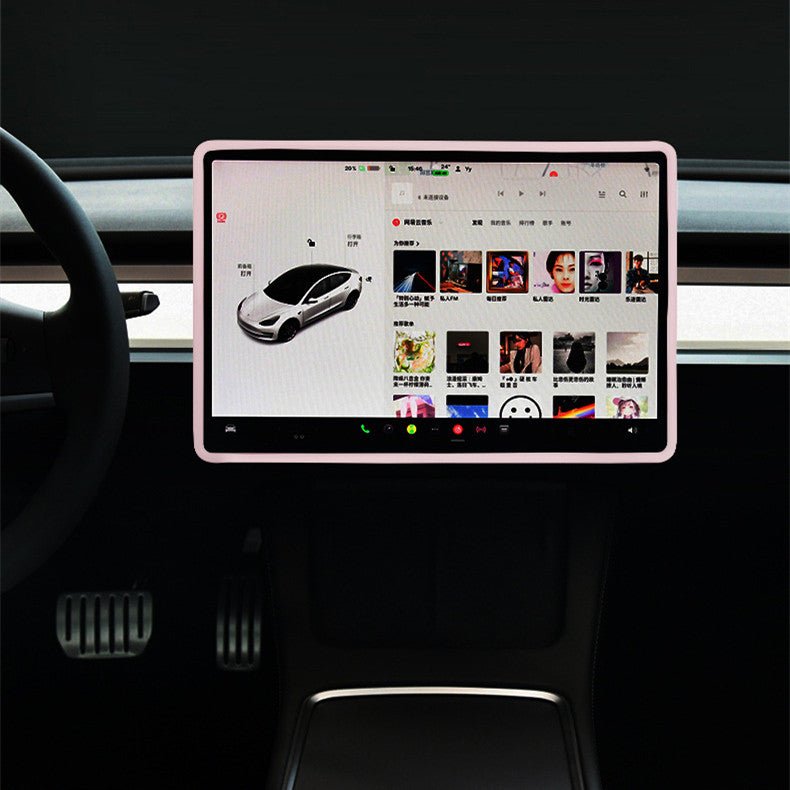 Silicone Central Screen Protector Frame for Model 3 / Y