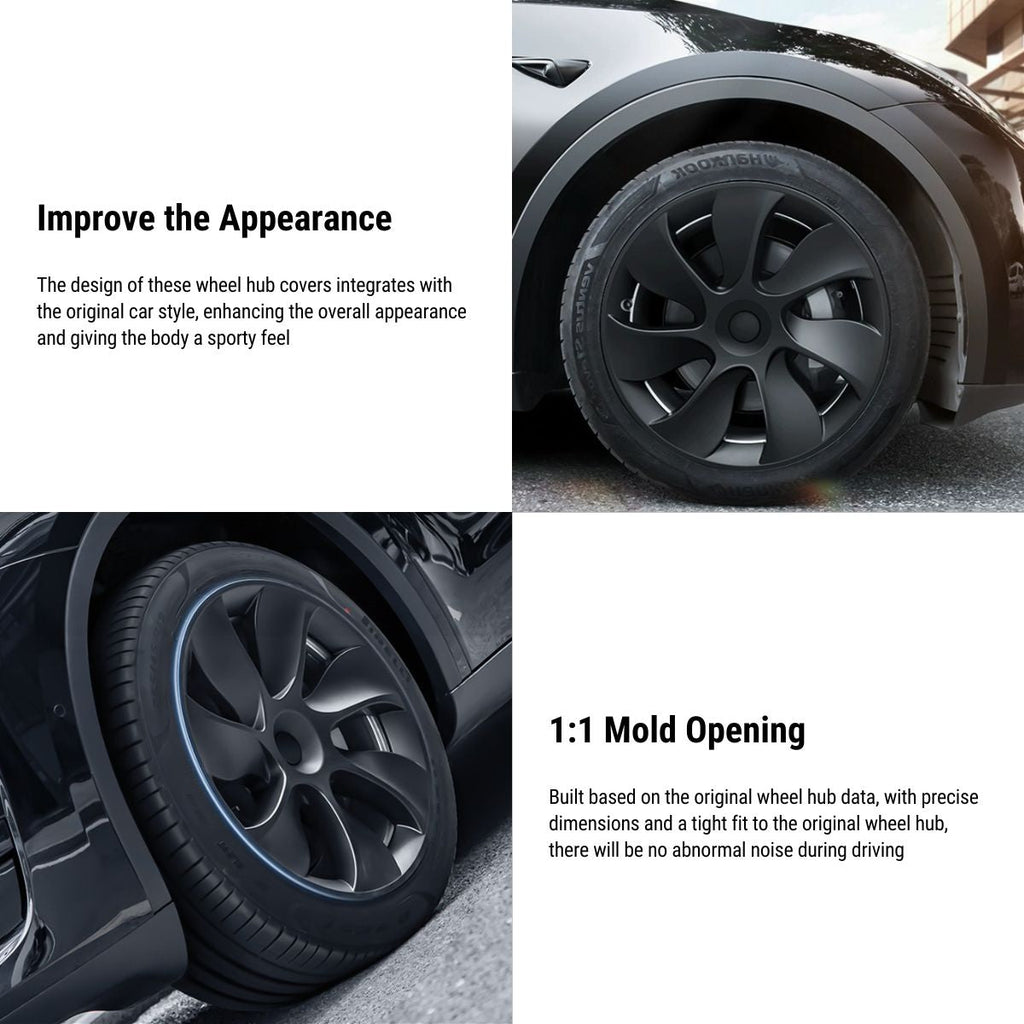 TESERY 18″ 19″ 20″ Wheel Covers for Tesla Model 3 / Model Y (4PCS)