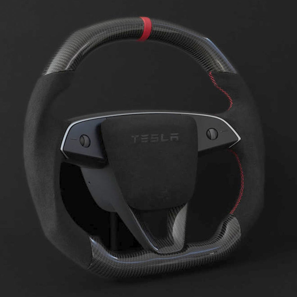 TESERY Model 3 Highland & Model Y Juniper Sport Carbon Fiber Steering Wheel