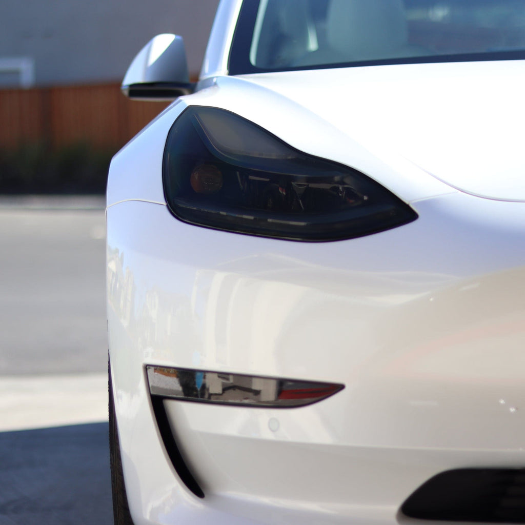 Headlights Smoke Tint PPF | Tesla Model 3 2017-2023, Model Y 2019-2025