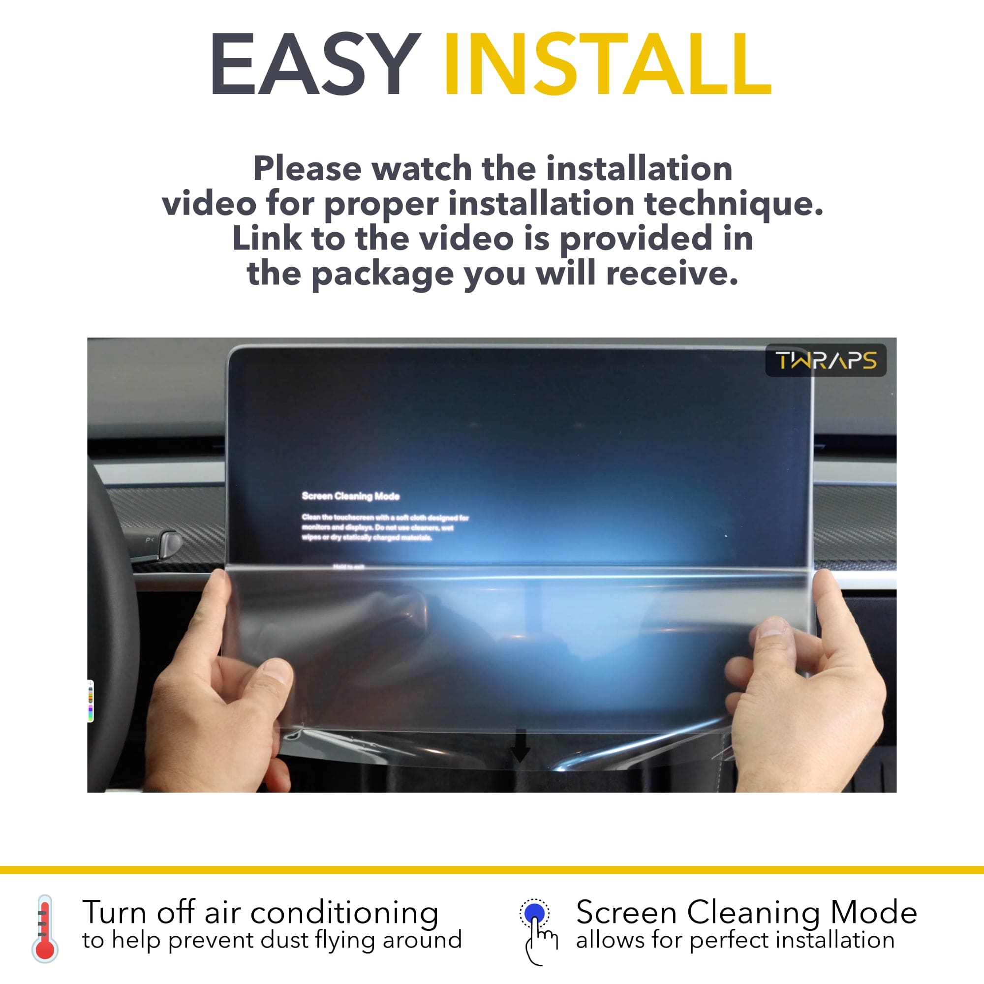 Tempered Glass Screen Protector | 2017-2023 Tesla Model 3 & 2021-2025 Tesla Model Y