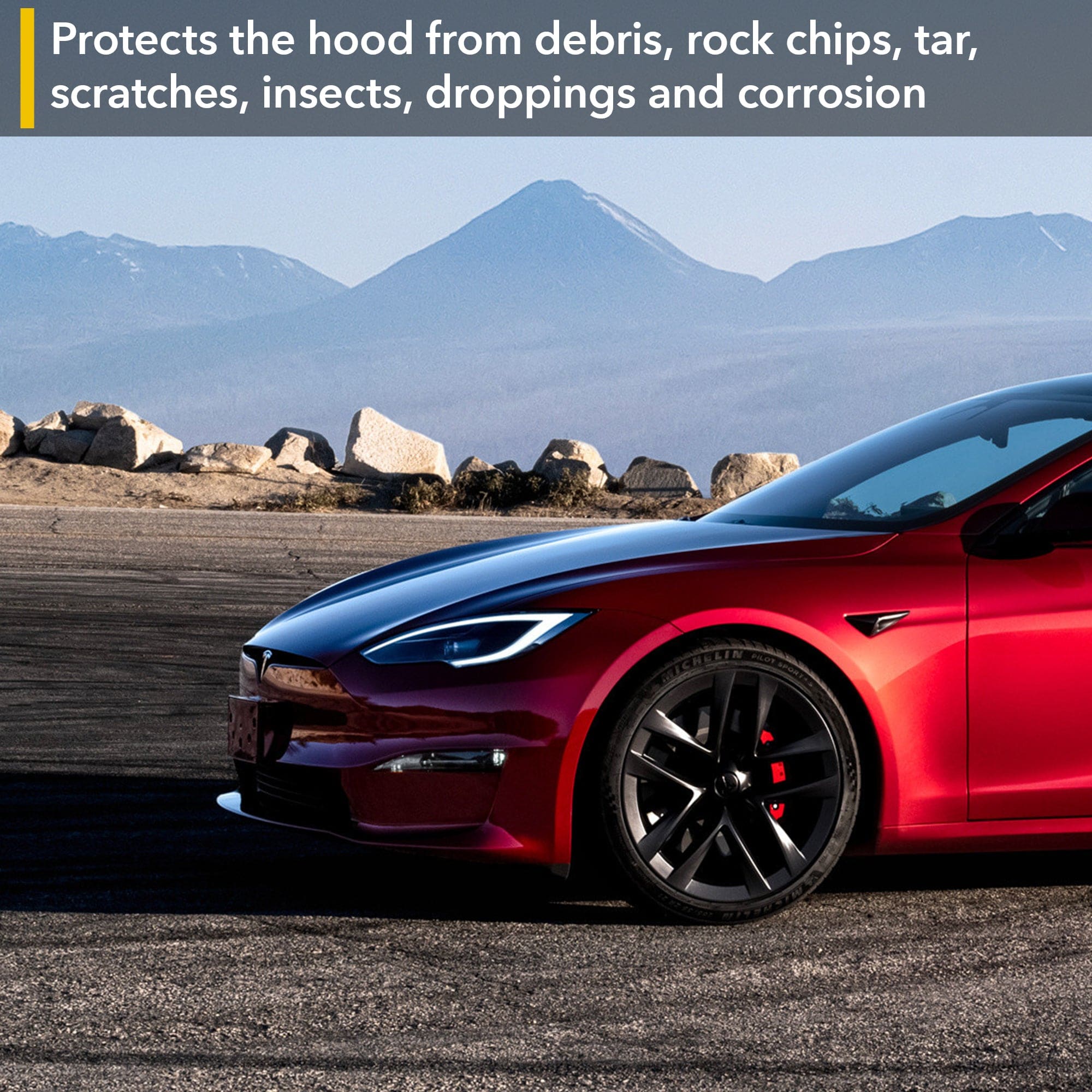 Mini Hood PPF | Anti Scratch Paint Protection Film Cover for Tesla Model S 2021-2026