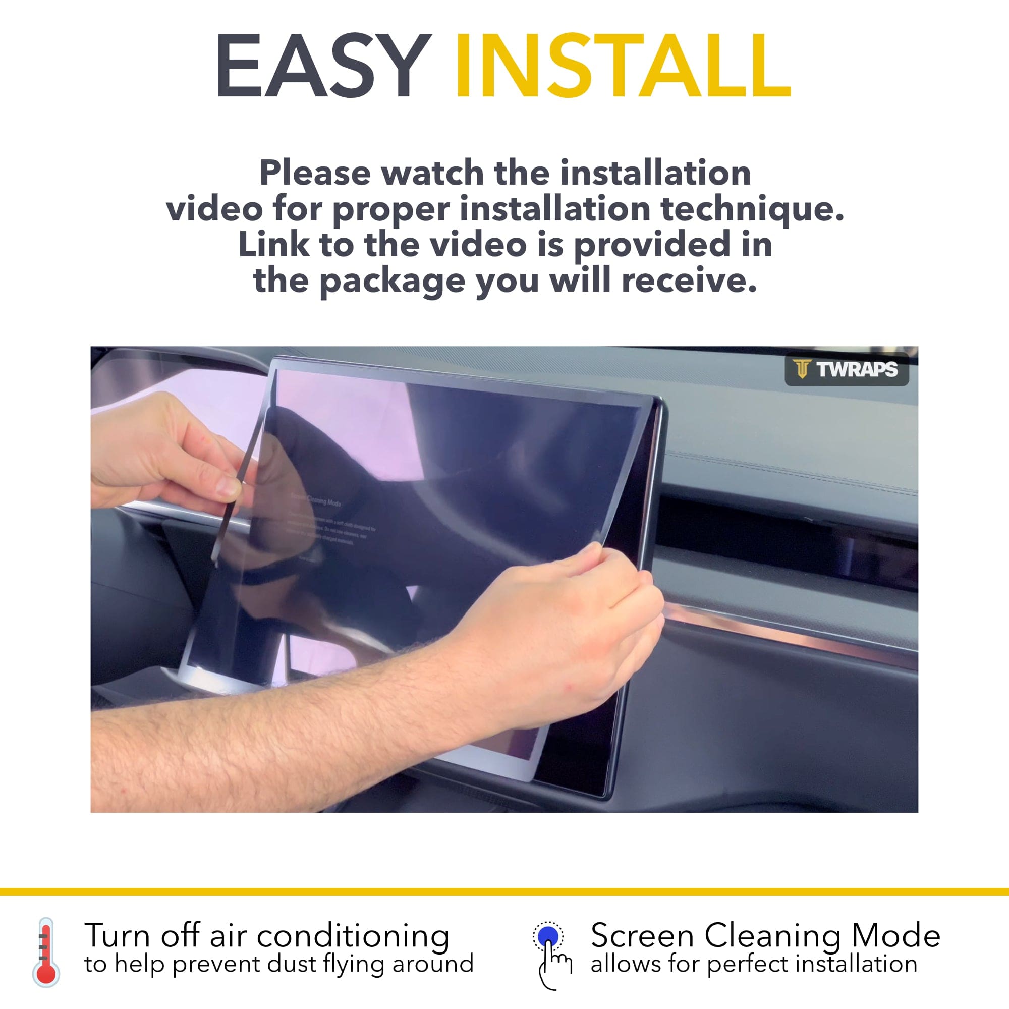 Tempered Glass Screen Protector | Front Only 9H for Tesla Model S / Tesla Model X 2021 - 2026