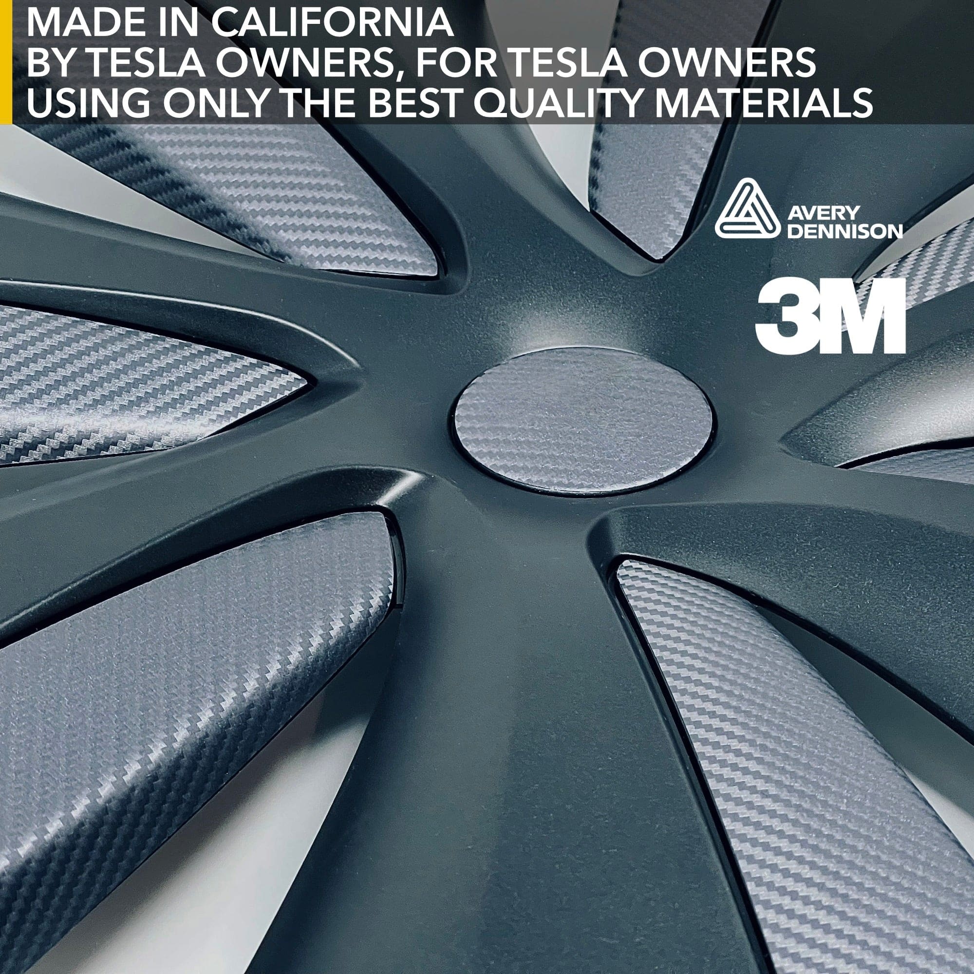 Tempest Wheels Vinyl Wrap | Carbon Fiber Film Decal for Tesla Model S 2021-2026
