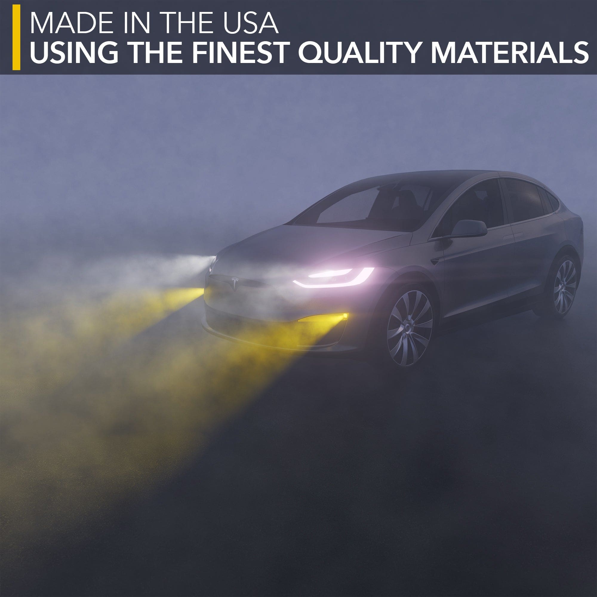 Yellow Fog Lights Tint | Tesla Model S / Tesla Model X 2021-2026