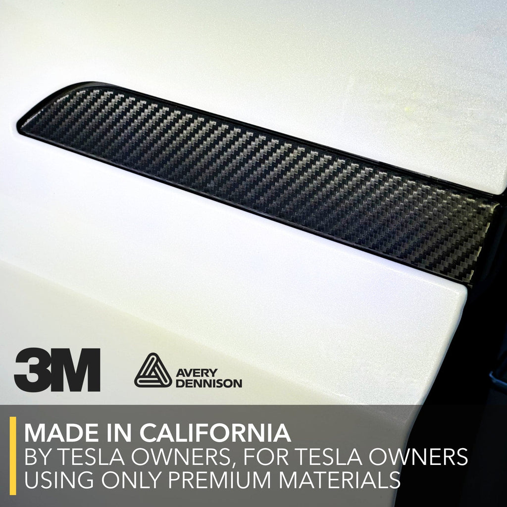 Door Handles Vinyl Wrap Covers | Carbon Fiber Chrome Delete for Tesla Model X