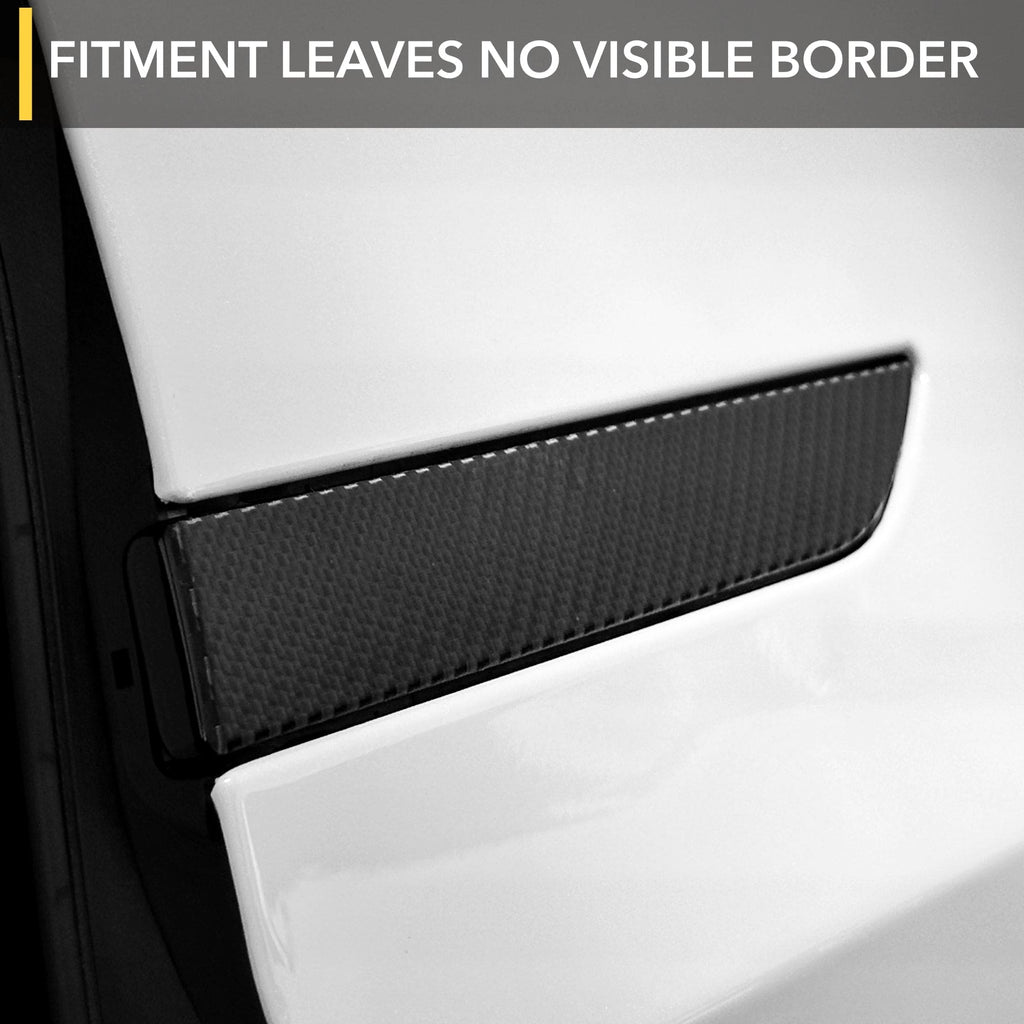 Door Handles Vinyl Wrap Covers | Carbon Fiber Chrome Delete for Tesla Model X