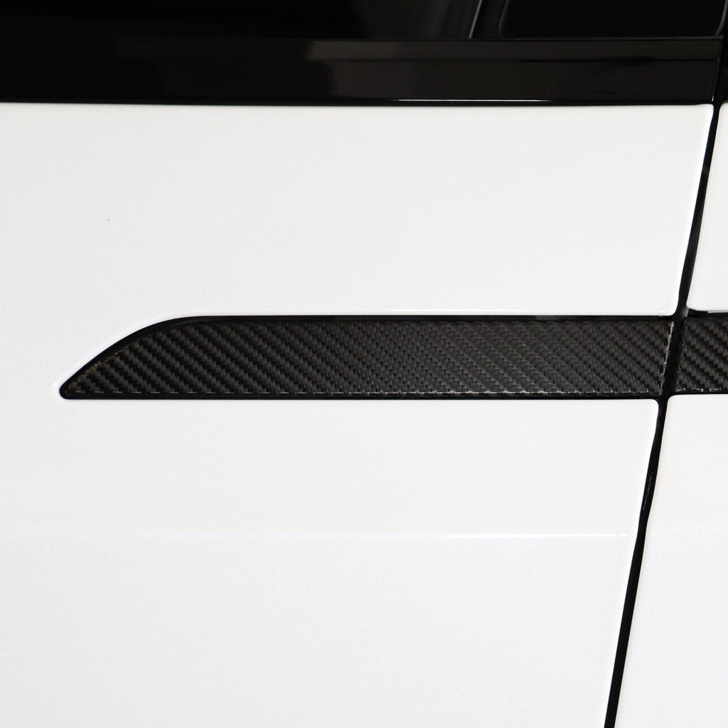 Door Handles Vinyl Wrap Covers | Carbon Fiber Chrome Delete for Tesla Model X
