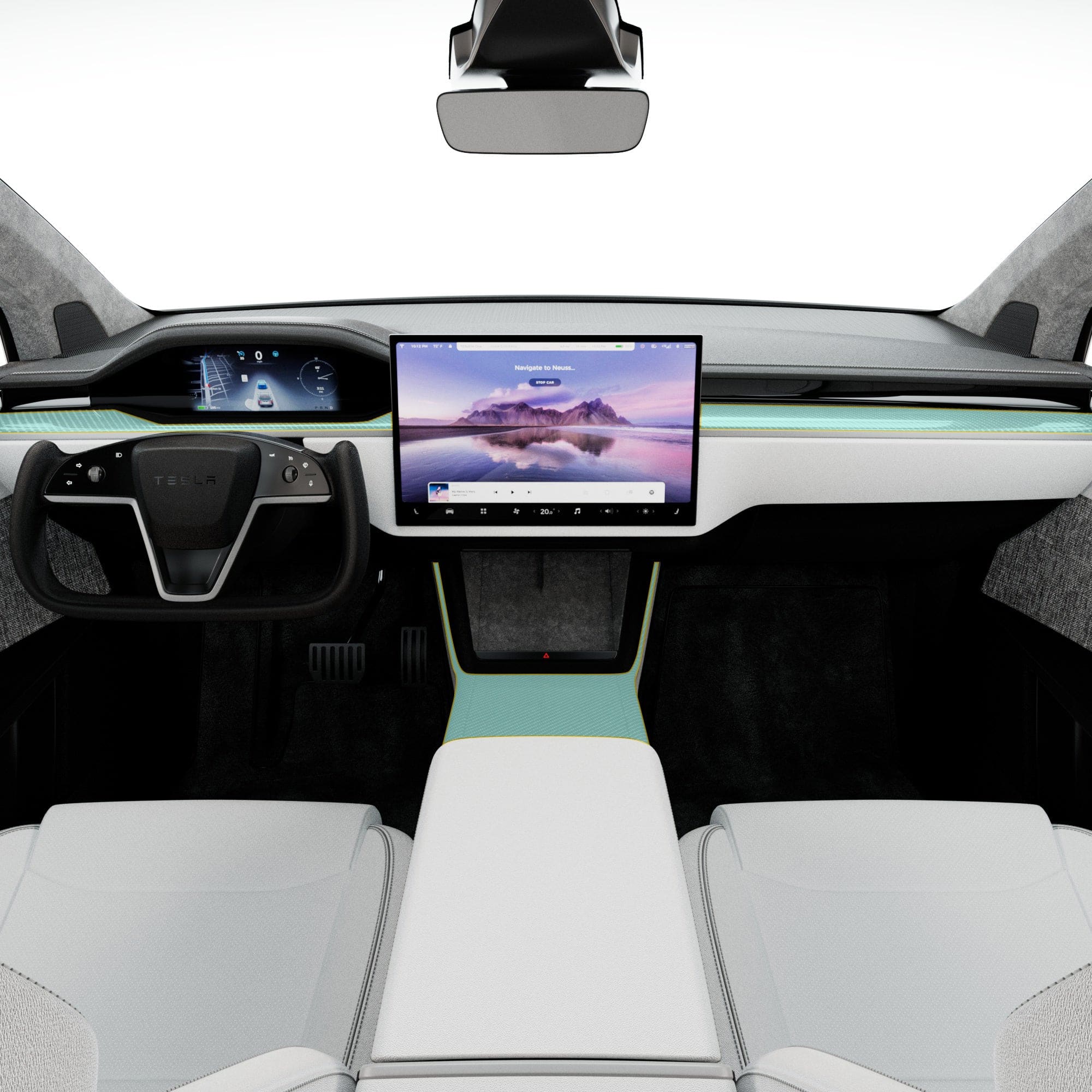 Interior PPF Kit | Tesla Model X Plaid 2021-2026 Refresh - Paint Protection Film Wrap for All Carbon Fiber Trims