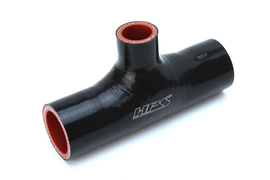 HPS 2-1/8" Silicone T Hose Coupler Adapter with 1" Branch, High Temp 4-ply Reinforced