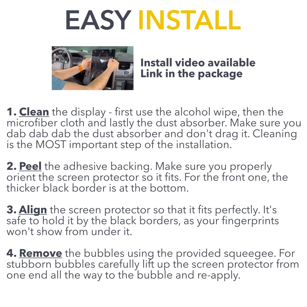 15.5" Screen Protector | Ford F-150 Lightning (Lariat & Platinum) and Mustang Mach-E