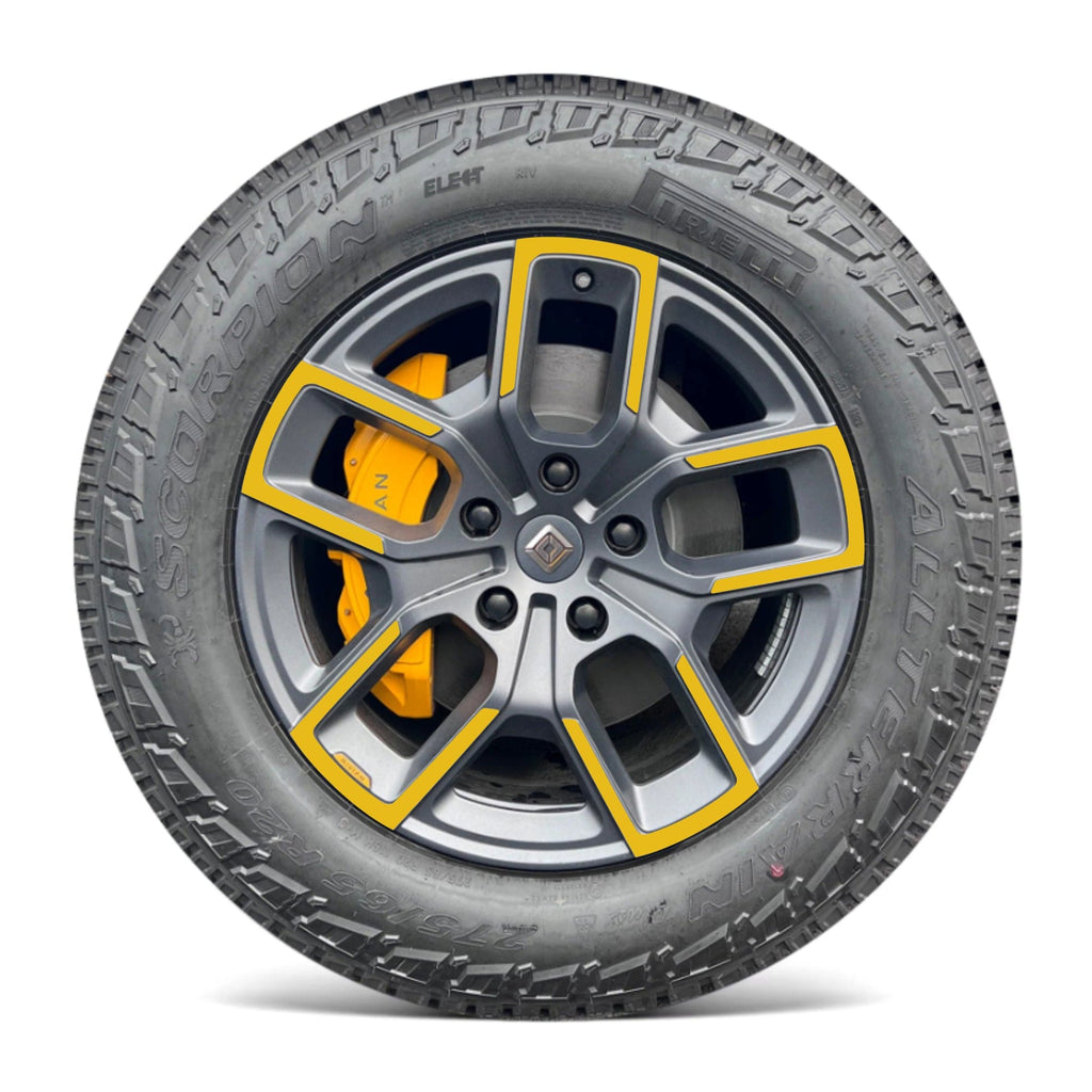 Wheels Vinyl Covers | Spokes Color Wrap Chrome Delete for Rivian R1T & Rivian R1S