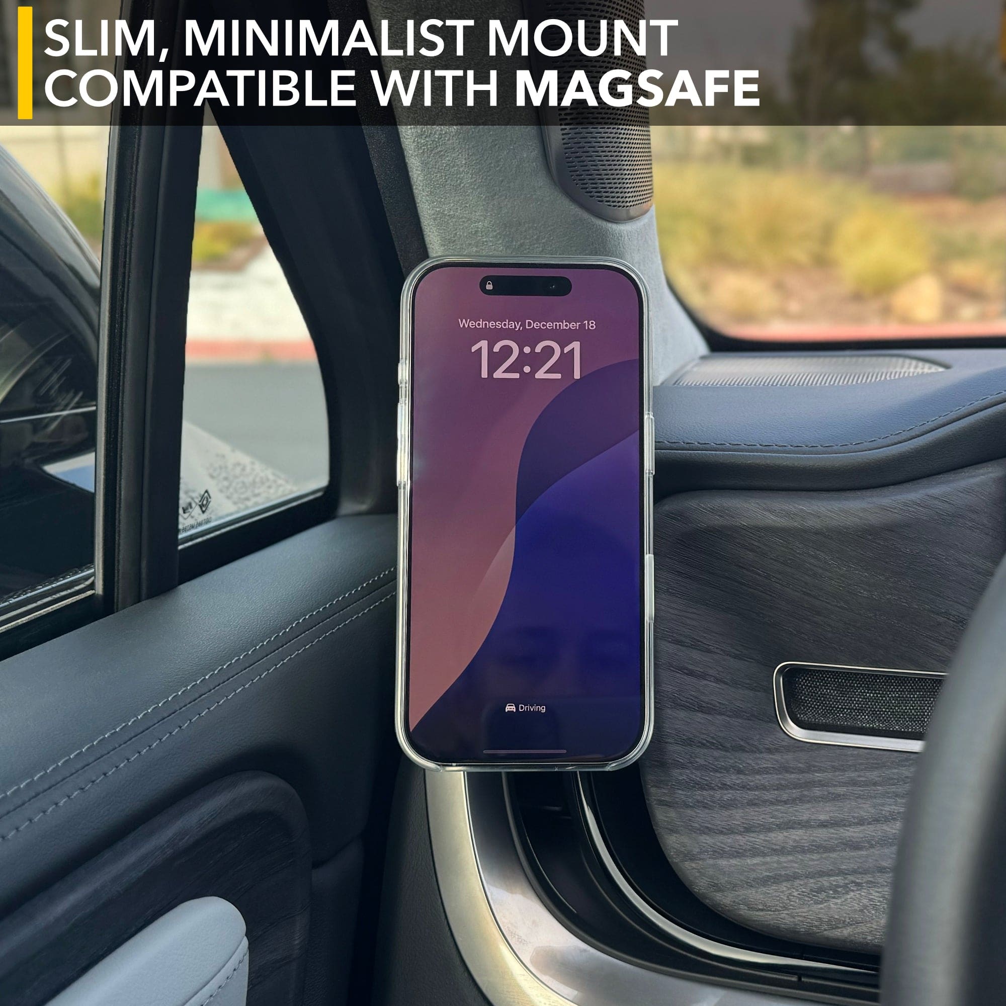 AC Vent Dashboard Phone Mount | MagSafe Compatible iPhone Holder for Rivian R1T & R1S 2021-2026