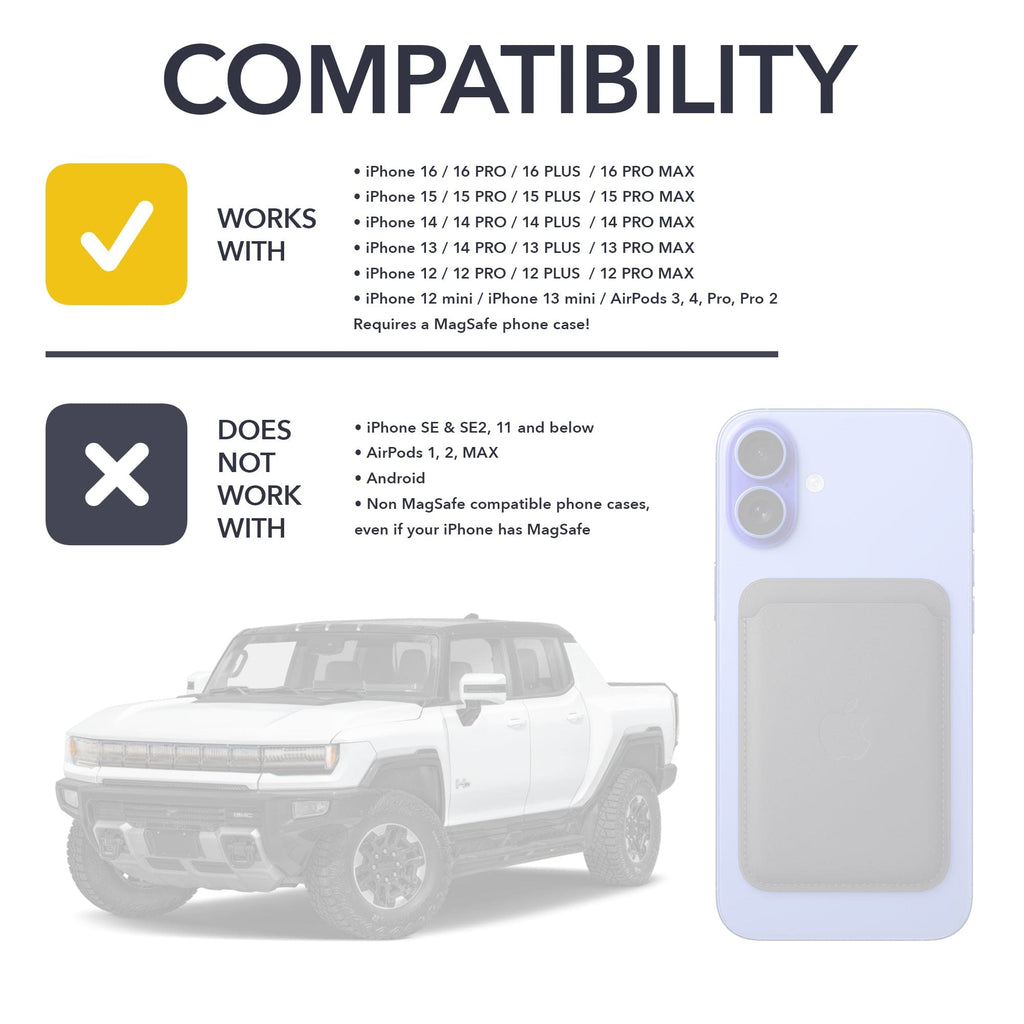 Armrest Magnetic Wireless Charging Pad | GMC Hummer EV, MagSafe Compatible