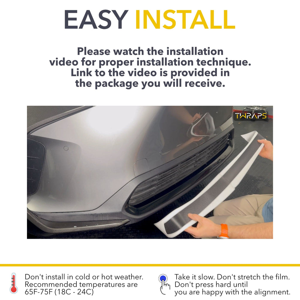 Front Lower Lip Wrap | Toyota bZ4X 2024-2025 - Chin Spoiler Vinyl Cover