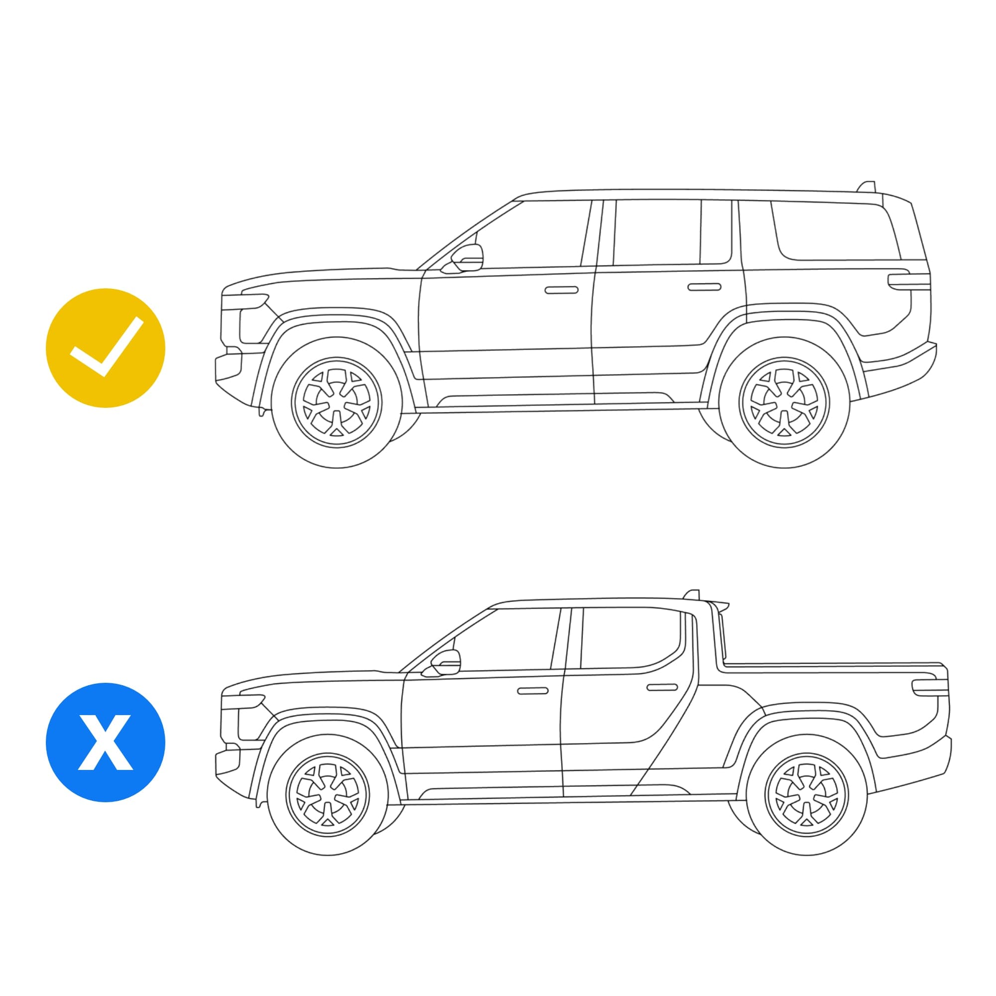 Chrome Delete Blackout Wrap Kit | for Rivian R1S 2022-2026