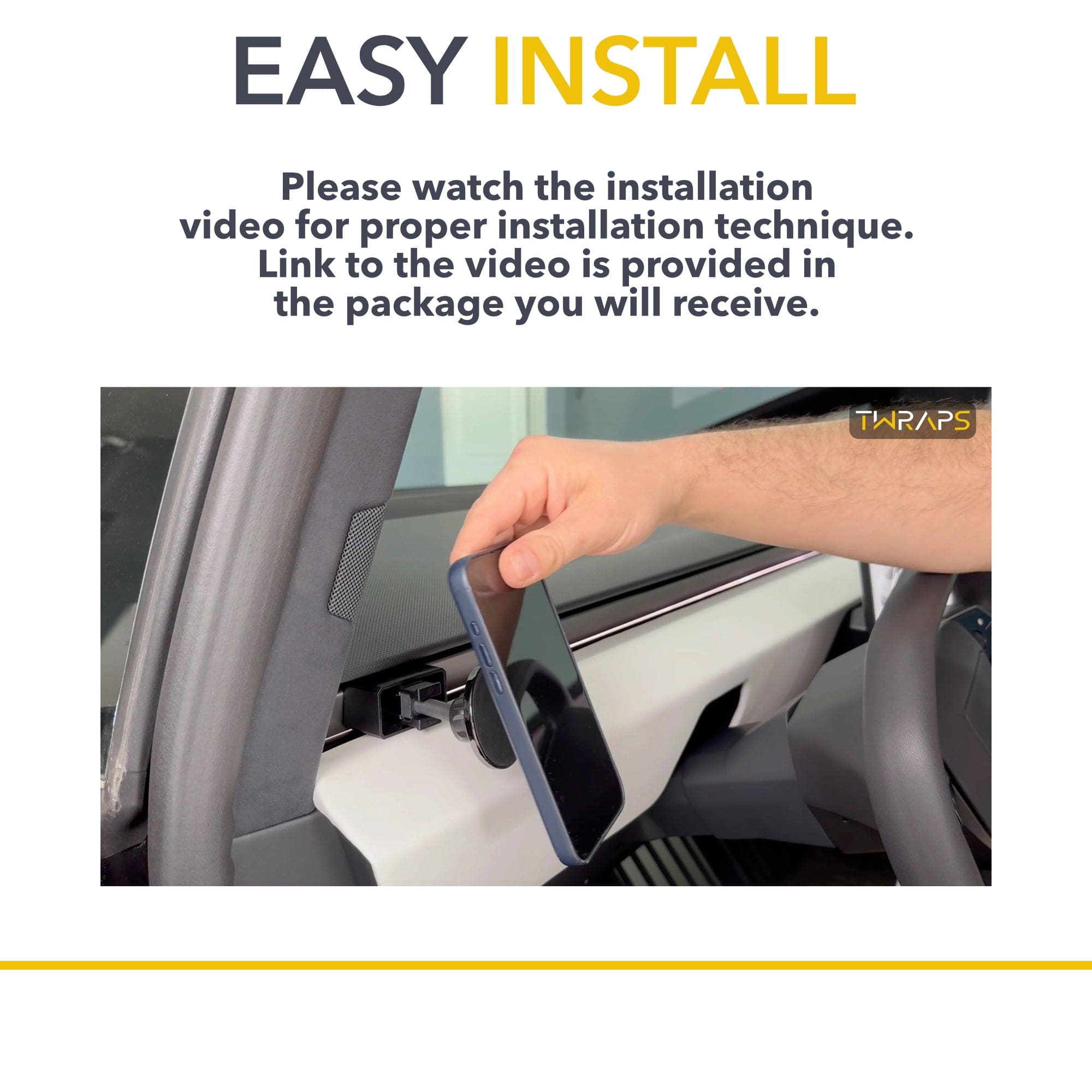 Dashboard Phone Mount / Qi2 Charger | Tesla Cybertruck - Phone Holder