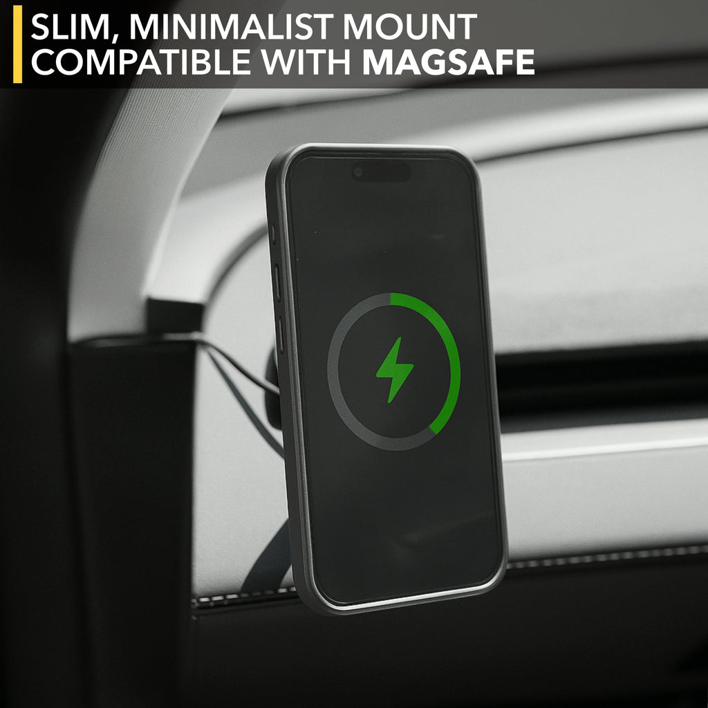 Dashboard Phone Mount / Qi2 Charger | Tesla Model 3 Highland, Model Y Juniper