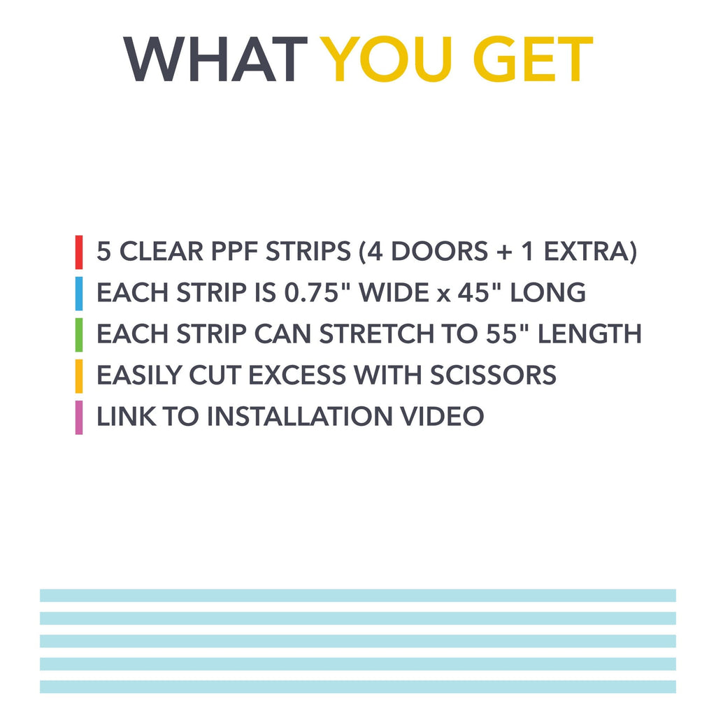 Door Edge Protector PPF | Clear 8mil Paint Protection Film Guard