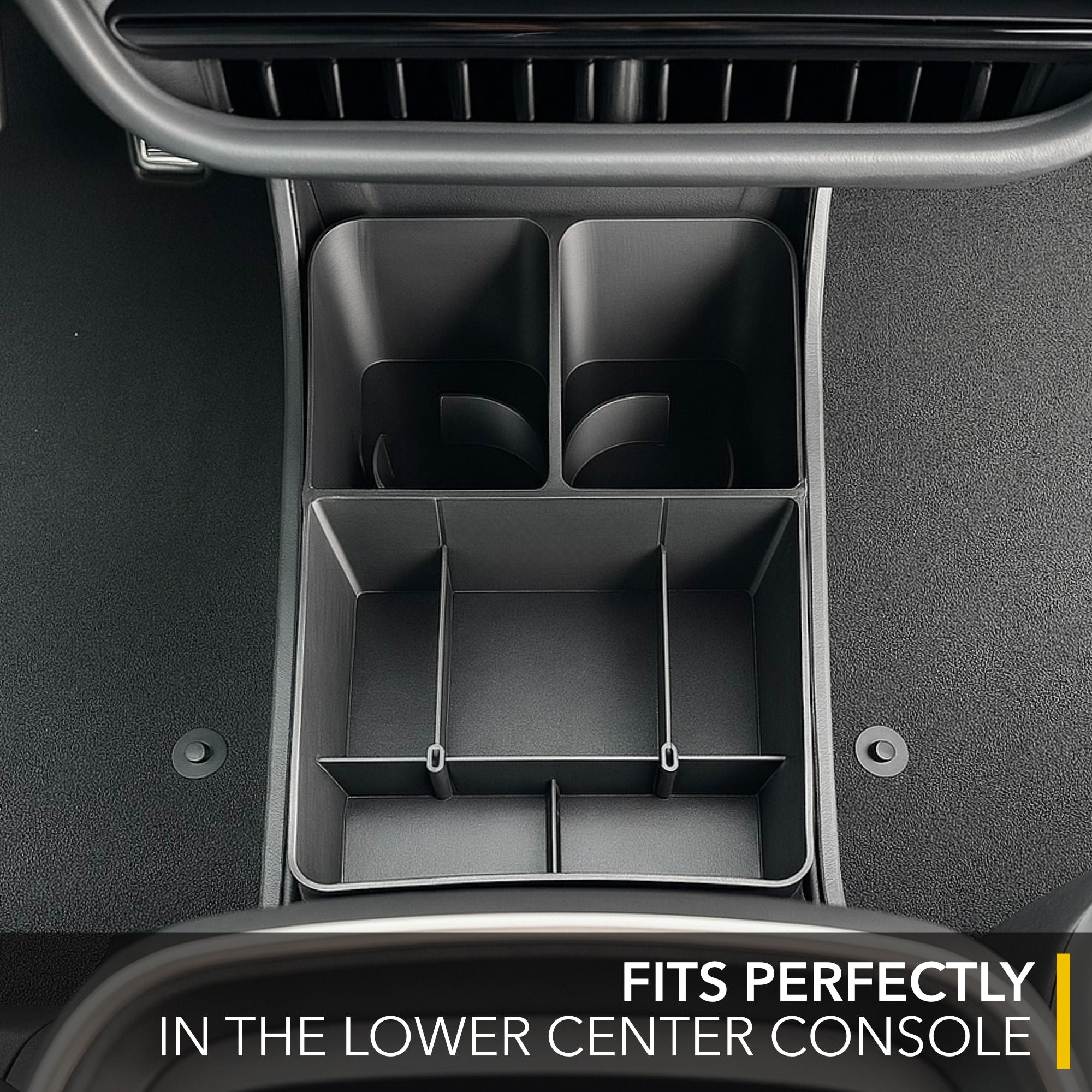 Floor Storage Organizer | Lower Center Console Tray for Rivian R1S & R1T 2021-2026