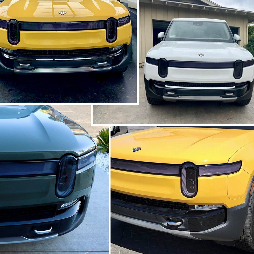 Headlights Clear PPF / Smoke Tint | for Rivian R1T & R1S 2021-2026 - Smokey Headlamp Covers