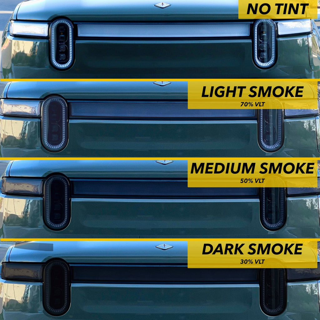 Headlights Clear PPF / Smoke Tint | for Rivian R1T & R1S 2021-2026 - Smokey Headlamp Covers