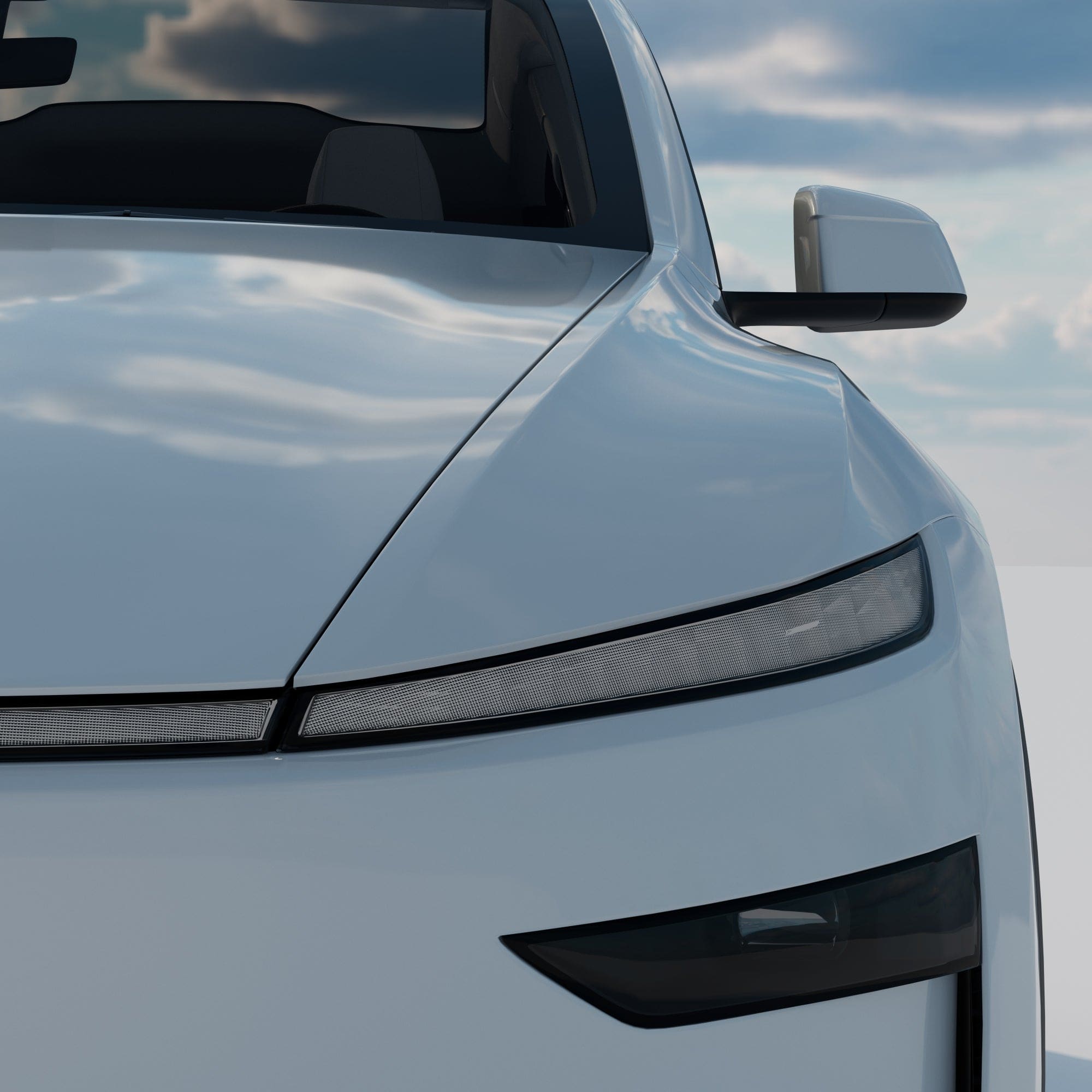 Headlights Light Bar Smoke Tint PPF | Tesla Model Y Juniper