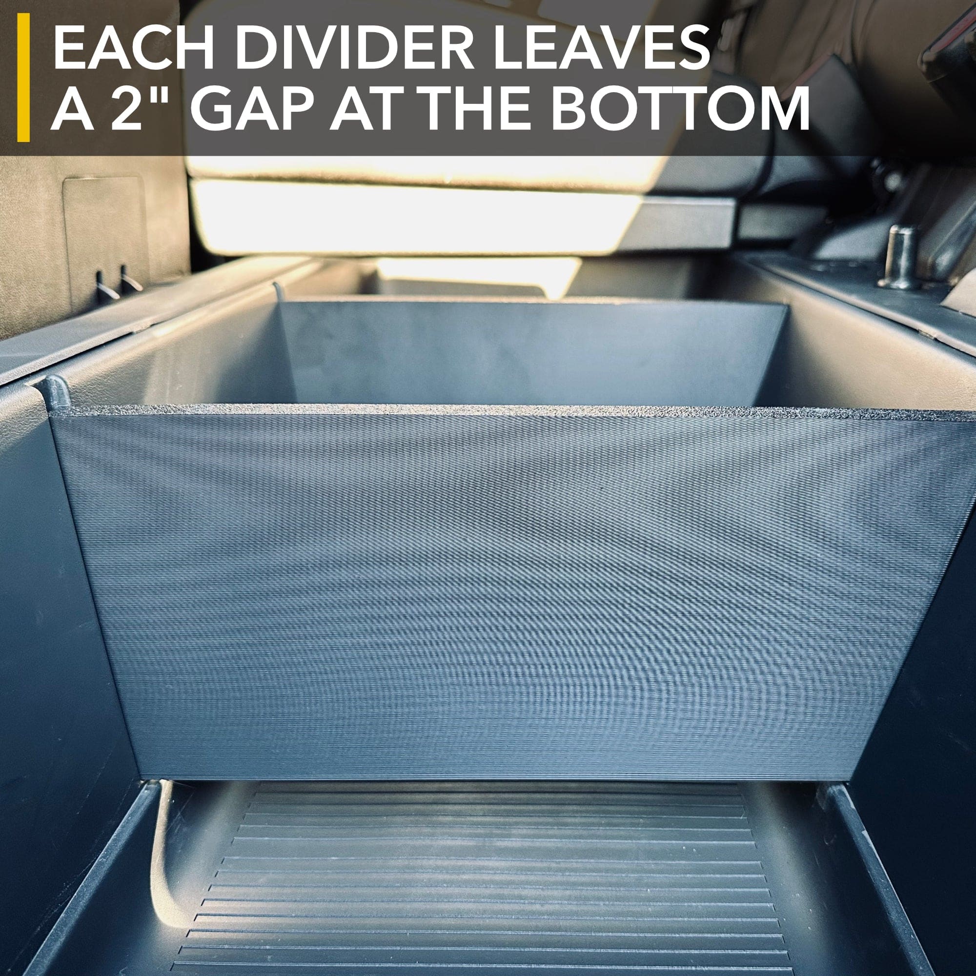 Rear Seats Under-Storage Divider | for Rivian R1T