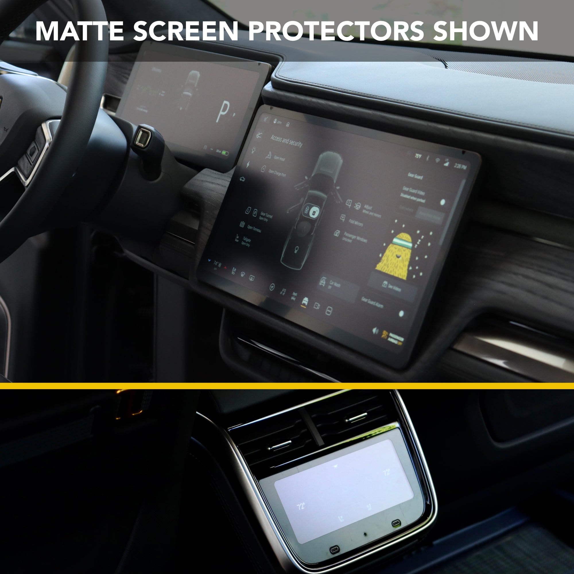 Screen Protectors | 9H Hardness PET for Rivian R1T / R1S 2021-2026