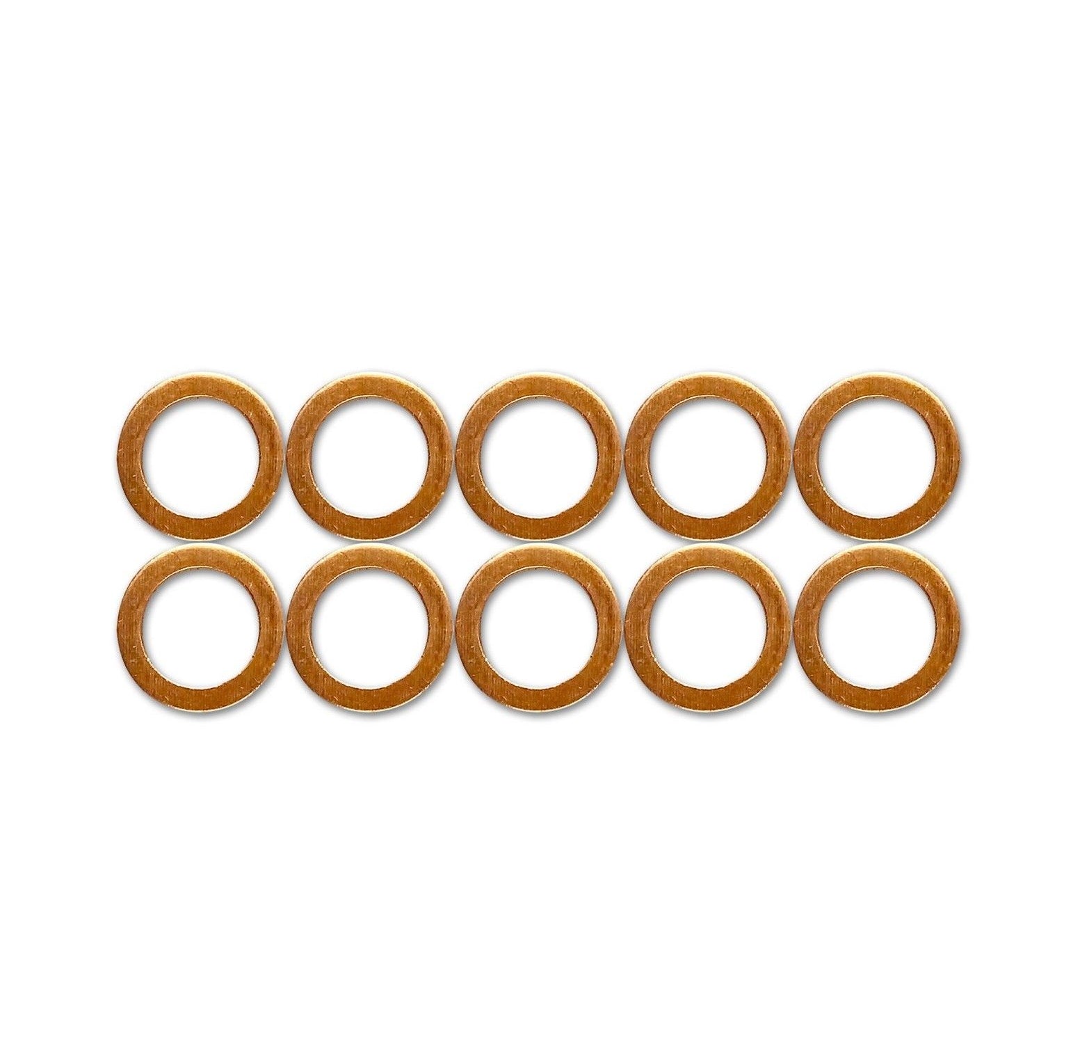 10mm / M10 / AN3 / 1/8" BSP Copper Crush Washers (10 Pack)
